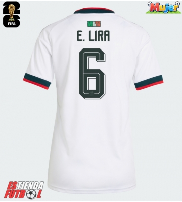México Erik Lira #6 Segunda Equipación Mujer Mundial 2026 Manga Corta